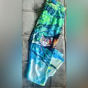 Multi-colored Alice and Wonderland leggings